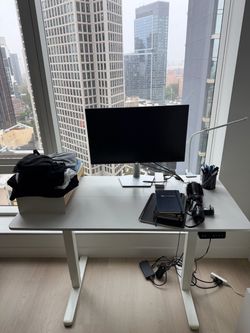 Electric Adjustable Standing Desk White