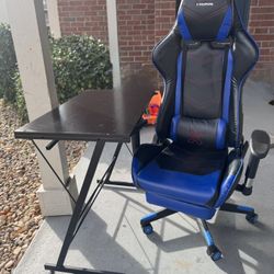 Gaming Chair And Desk $100 Or Best Offer 