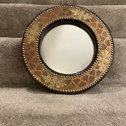 Antique Stunning Copper/brass Wall Mirror 