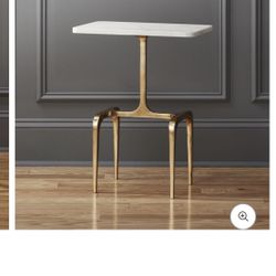 CB2 Oxford Marble Side Table