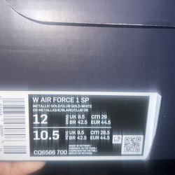 Nike Air Force 1 Liquid Chrome  Gold