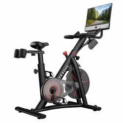 YESOUL Indoor Exercise Cycling Bike with Screen,