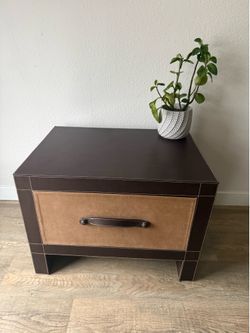 SOPHISTICATED Nightstand - low slung - one drawer - side table - delivery available