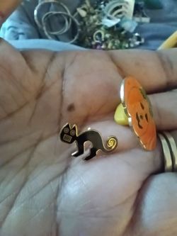 Vintage cat and pumpkin