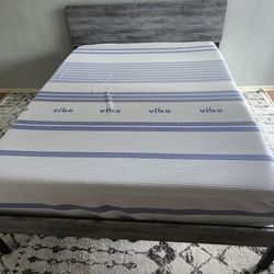 Queen Bed Frame And Mattres Headboard And Footboard 