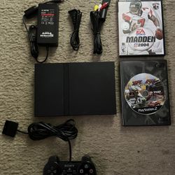 Sony PlayStation 2 PS2 Slim - Black (SCPH-70012), 1 Controller, Cords, Tested