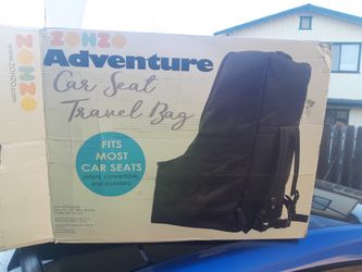 Free Baby car Seat travel bag and a single complete bed frame and boxspring
