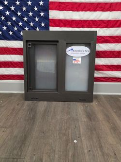 26 1/2 x 26 Bronze Horizontal Window