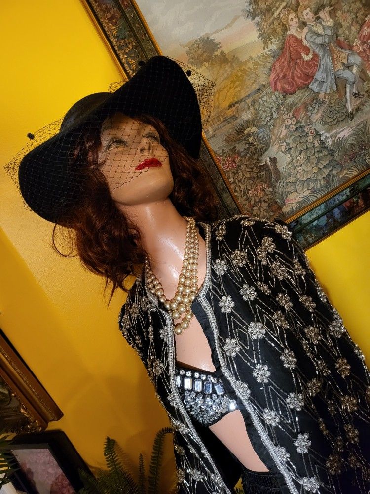 Laurence Kozar New York Beaded Pearled Jacket