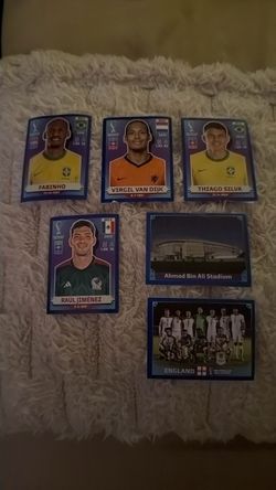 2022 Fifa World Cup Panini Sticker Qatar (Blues Only + Two Team Logos) 66 Total