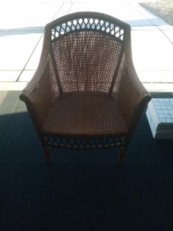VINTAGE PALECEK WICKER CHAIR