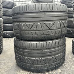 PAIR OF TIRE 345 35 20 NITTO 85% LIFE