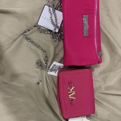 Pink Purse And Wallet 