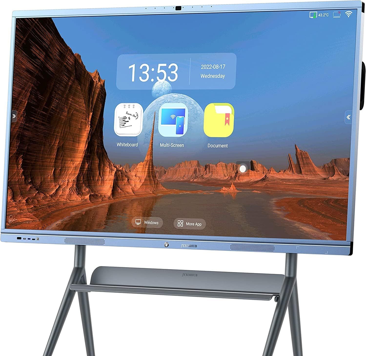 Smart Board Collaboration Hub, JYXOIHUB 65 Inch 4K Digital Electronic Whiteboard Built in Dual System and 20MP Camera