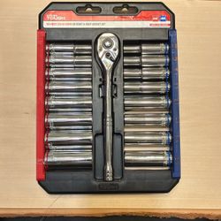 Socket Set -19 Piece—3/8 Inch Drive