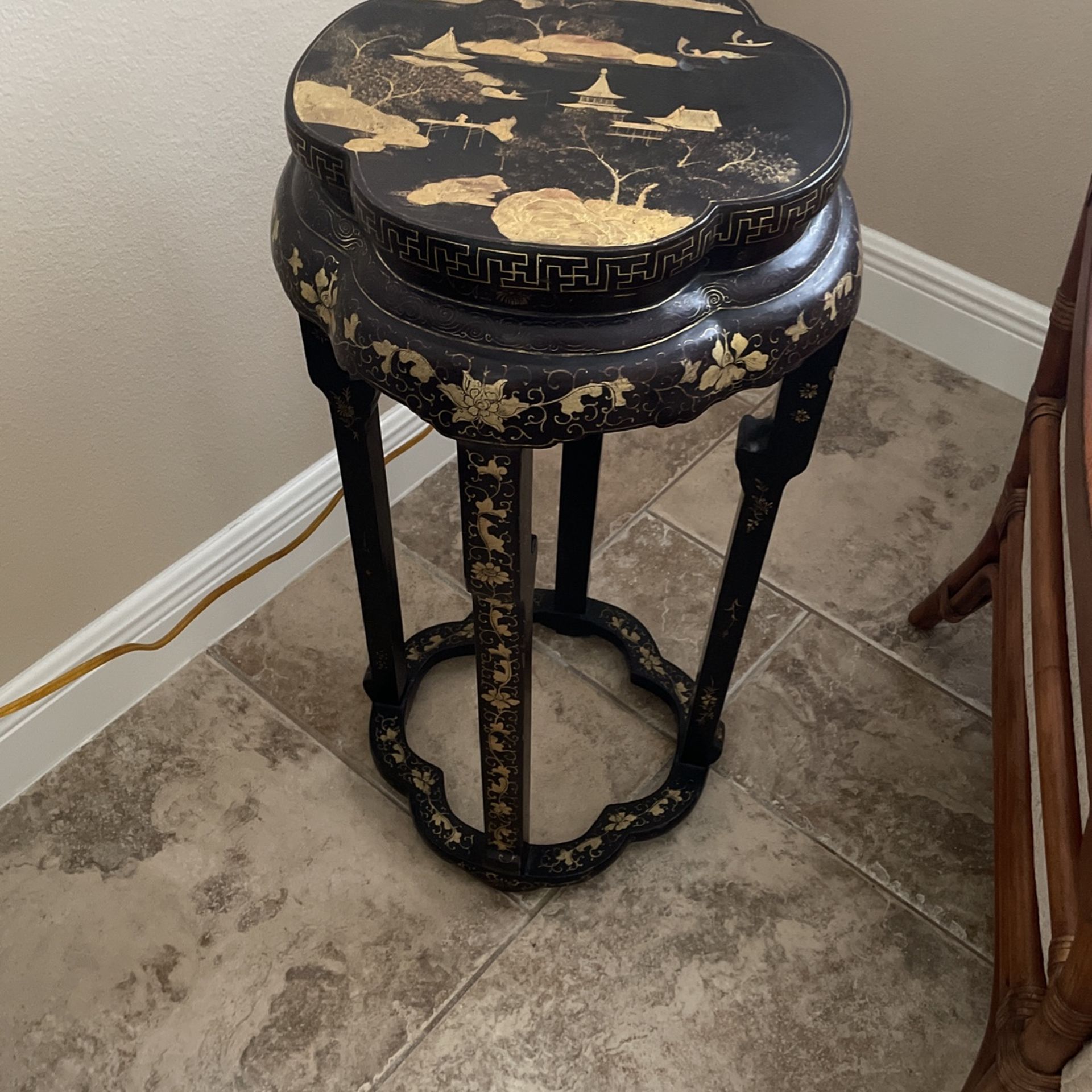Oriental Table For Lamps, Plants Or Side Table