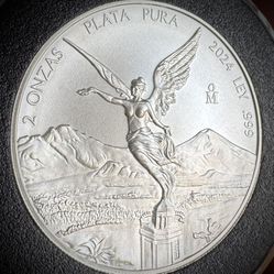 2024 2oz BU Mexican Silver Libertad 