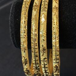 22 Karat Gold Plated 4 Pc Bengals Set 