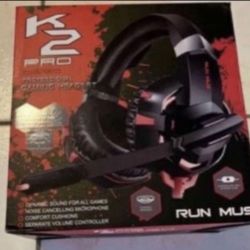 K2 Pro Gaming Headset Red & Black Color