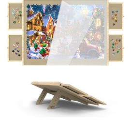 Puzzle Board With Drawers And Cover