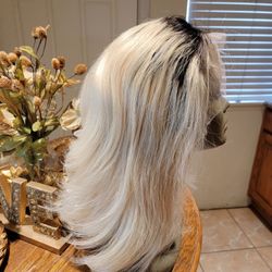 100%Human Hair Ombre Blonde Lace Front Wig