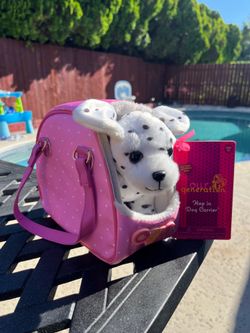 Our Generation 18" Doll Pet Carrier Bag with Dalmatian Puppy - New with Tags