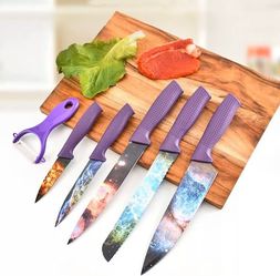 HighQuality 6-piece non-stickCosmos KitchenKnifeSet| New In The Box!