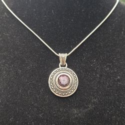 Oxidized Bali Sterling Silver Pendant 