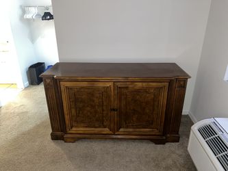 REAL WOOD Maple & Burl Media Credenza