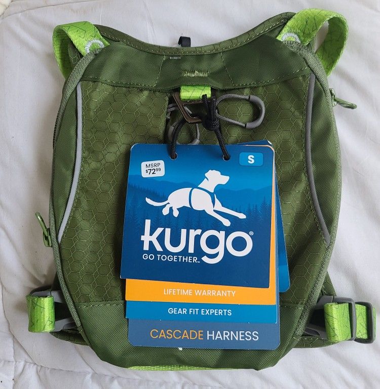 Kurgo Green Cascade Harness, Hiking Backpack
for Dogs, Small