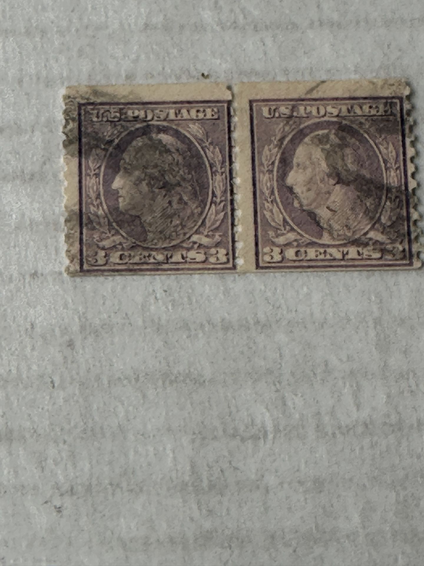 United States Coil Pair 445 Used 3Cent George Washington