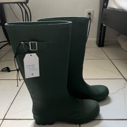 Forrest Green Rain Boots Size 9 Women