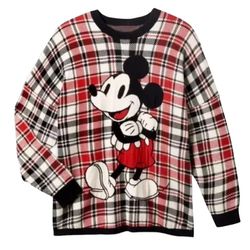  Mickey Mouse Plaid Spirit Jersey sweater Disneyland pullover Sweater size 2xl