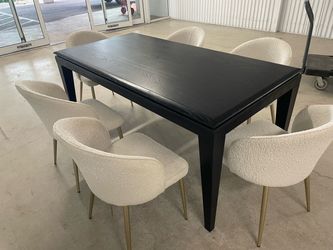 Black table with 6 chairs