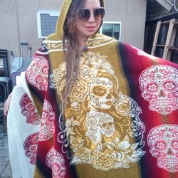 Dia De Los Muertos Poncho