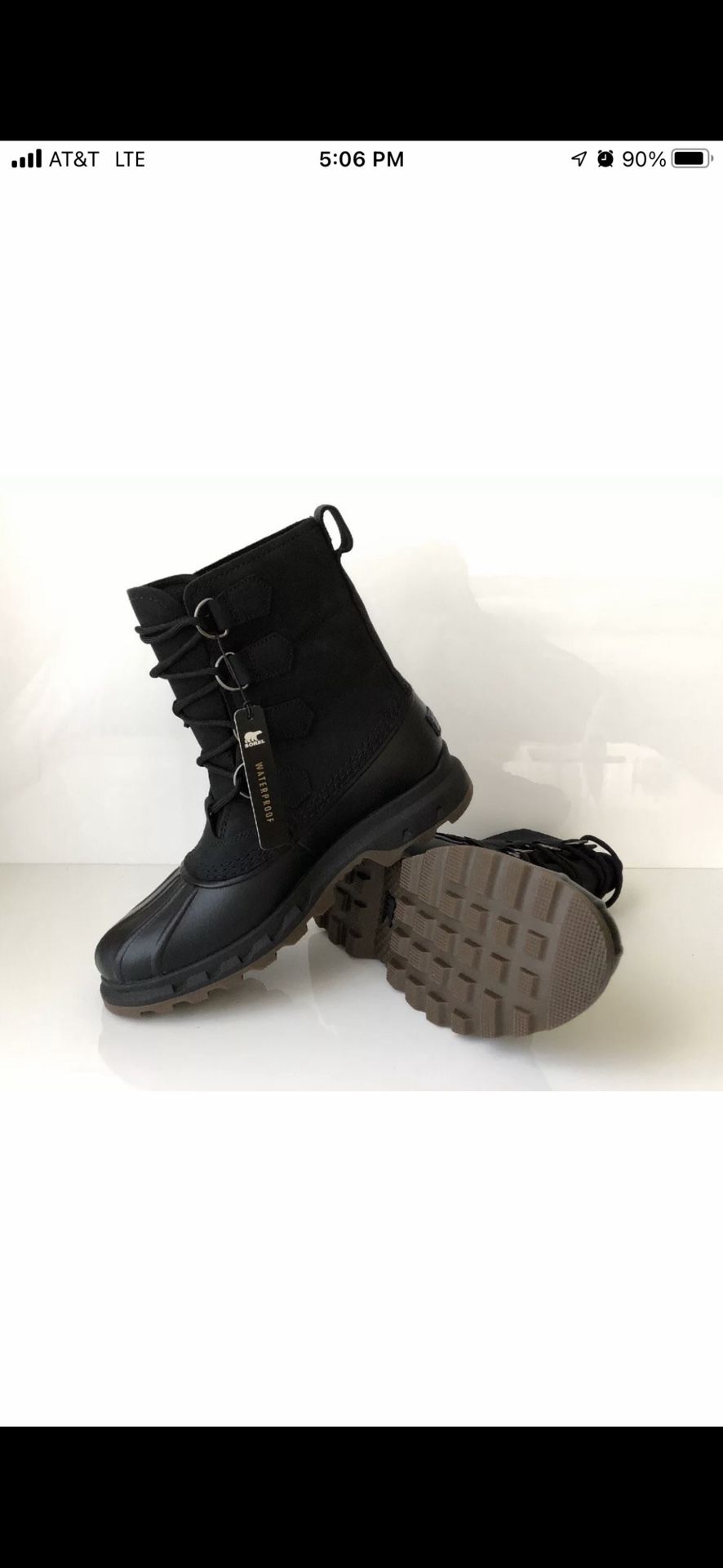 Brand New SOREL Portzma Boot Men’s  Size 12.   Carhartt Patagonia Nike Jordan Sneakers Weights Bikes Giants Jets Mets Knicks Yankees Jersey Jacket 