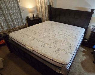 King size bed wood frame