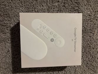 Google TV Streamer (4K) with Voice Remote — Porcelain (White)