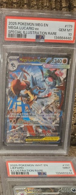 Mega Lucario EX SIR Mega Evolution 179/132 PSA 10