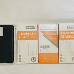 For Samsung Galaxy A72 5G One Case/3 Case Cover With Tempered Glass Screen