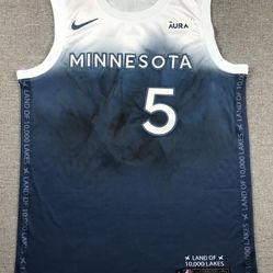 Minnesota Timberwolves #5 Anthony Edwards Jersey City Edition M-XL Size