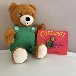 Corduroy the Bear book with teddy bear 