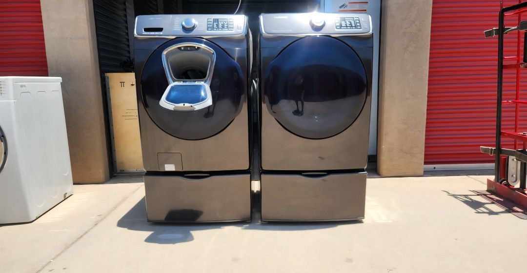 Samsung Add Wash Xl Steam Washer And Dryer Set