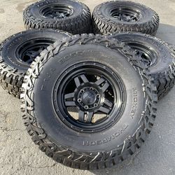 (5) 17” Fuel Oxide Off road Wheels 6x139 and 37” Mikey Thompson Baja Boss A/T Tires