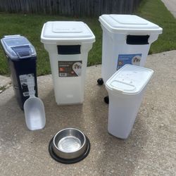 Dog And Cat Feeder Storage Boxes 