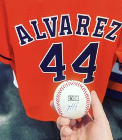 Yordan Alvarez Houston Astros Autographed Baseball Dick’s Sporting Goods 100% Authentic 