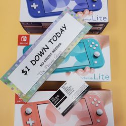 Nintendo Nintendo Lite Gaming Handheld - $1 DOWN TODAY, NO CREDIT NEEDED