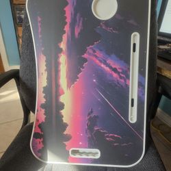 🆕️ 1 X LRG PORTABLE FOLDING TABLE. HOLDS CUP LAPTOP IPHONE IPAD DRAWER CARRY HANDLE