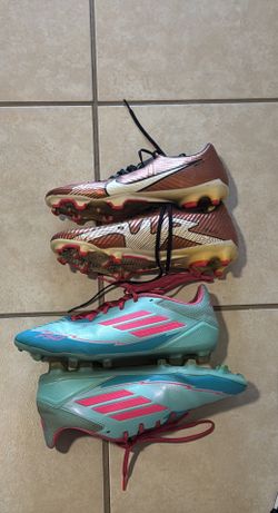 F50 Messi cleats and Nike Air zoom cleats 
