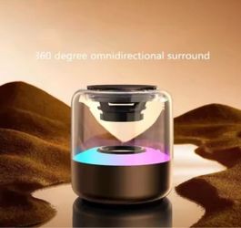 Link LED 3D Multi Color Transparent Bluetooth Cylinder Speaker Great For Bedrooms, Dens, Office and Dorm Rooms Makes A Great Gift